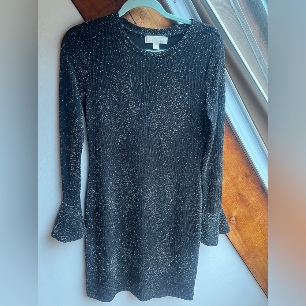 Michael Kors pattered dress with sparkle.